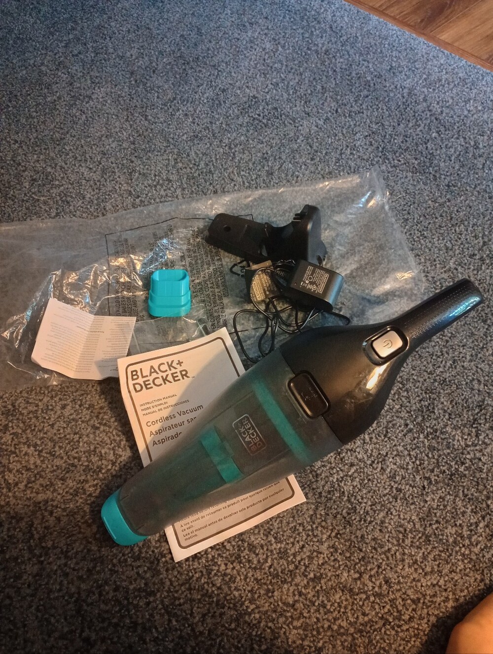 Parts For. Black & Decker Teal and Black Cordless Handheld Vacuum